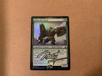 MTG Magic Gorm the Great Signed FOIL Artist Proof x1 Battlebond BBD Bodin #SS - Image 1 of 2