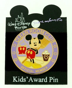 Mickey Mouse CLEAN ROOM CLUB OFFICIAL MEMBER Kids Award New Disney Pin - Picture 1 of 2