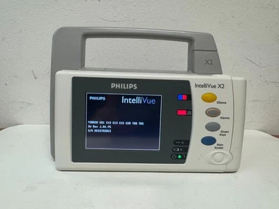 Monitor de paciente portátil Philips IntelliVue X2 M3002A 865039 Sp02 ECG MMS (F402) Foto 1 de 4