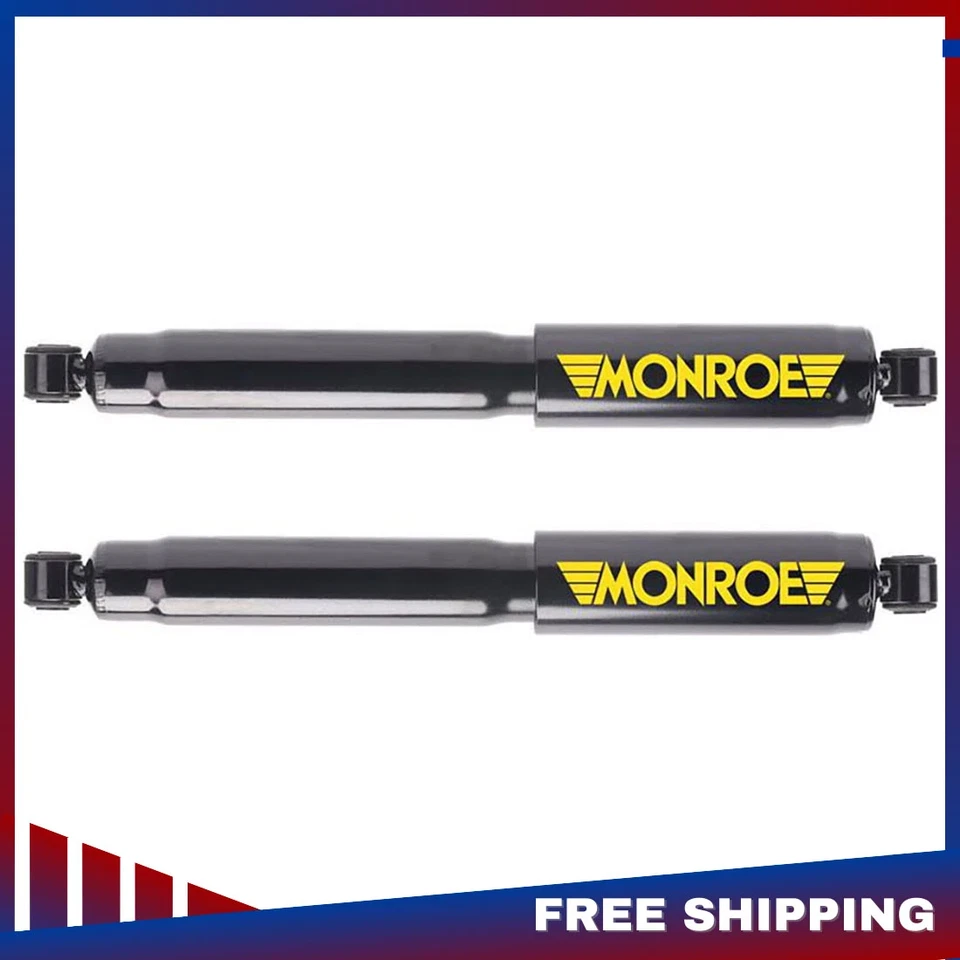 Pair Set 2 Rear Monroe Shock Absorbers for Chevy GMC Toyota NO w/o Adjust Shocks - Image 1 of 1