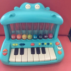 Blue Hippo Pop Play Piano my toys Sounds And Lights - Picture 1 of 8