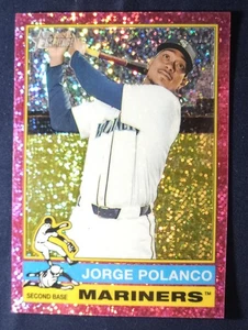 2025 Topps Heritage - Jorge Polanco - #97 - Cromo - Rosa Brillo Refractor - Imagen 1 de 2