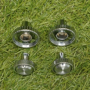 77-86 Ford Truck F150 F100 Chrome AM/FM Radio Knob Handle Set 4 Continental - Picture 1 of 5