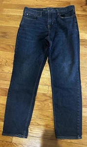 Old Navy Jeans Herren 34x32 blau sportlich Taper Stretch Flex Denim dunkle Waschung - Bild 1 von 6