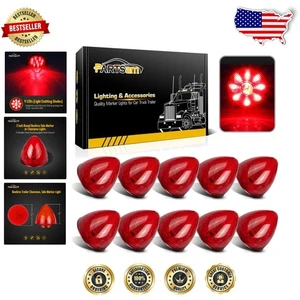 Luces LED rojas duraderas impermeables de 2 pulgadas para ATV y motocicleta, paquete de 10 - Imagen 1 de 8
