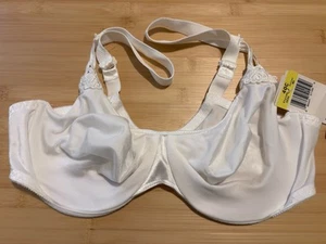 Vintage Bali Silken Luxury Unlined Underwire Bra 3640 White 40C - Picture 1 of 9