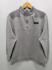 Camicia di pecora Vineyard Vines maglione 1/4 zip uomo M grigio pile spesso - Foto 1 di 13