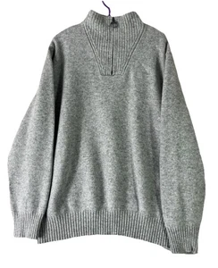 Herren Barbour Essential Lambswool Half Zip Pullover hellgrau Größe XL - Bild 1 von 10