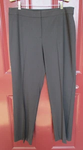 Pantalones Lafayette 148 Talla 12 Gris Oscuro Lana Virgen Bolsillos Cremallera Frontal "Carretilla" Nuevos con Etiquetas - Imagen 1 de 4