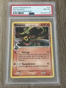 PSA 8 Rayquaza 26/110 EX Holon Phantoms Delta Species Rare Pokemon Card TCG - Picture 1 of 2