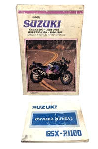 Suzuki GSX-R750-1100 86-96 (Clymer Motorcycle Repair) Katana + Owner's Manual - Picture 1 of 20