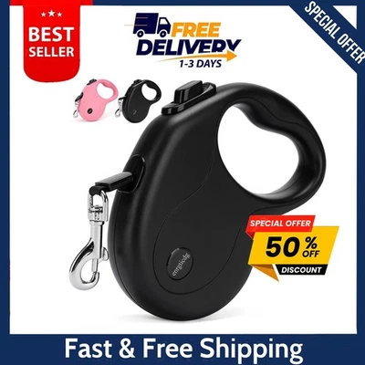 Trela de cachorro retrátil 16 pés, trela leve para cães/gatos pequenos a médios até t - Imagem 1 de 4