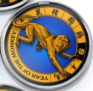 Jammu & Kashmir 1 rupee 2017 Monkey - Horoscope Zodiac unusual coin - Picture 1 of 2