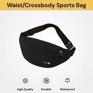 Fanny Pack Men Women Waist Belt Bag Purse Hip Pouch Travel Sport Bum Cross-body - Picture 1 of 6