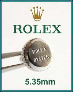 Corona de acero atornillada ROLEX ""Rolex Oyster"" 5,35 mm - BUBBLEBACK - 1940 usada - Imagen 1 de 10