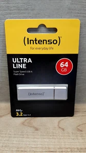 Intenso Ultra Line 64 GB USB 3.2 Stick Speicher 64GB UltraLine silber Alu - Bild 1 von 7