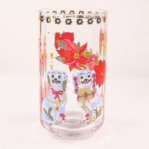Anthropologie Nathalie Lete Christmas Holiday Two Dogs Juice Glass NEW w/ Tags - Picture 1 of 6