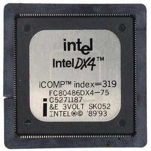 Intel DX4 FC80486DX4-75 CPU SK052 75Mhz Socket/Socket SQFP208 Processor - Picture 1 of 1