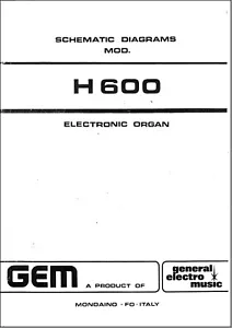 GEM H600 Service Manual repair Schaltplan Schaltplan Schaltplan - Bild 1 von 8