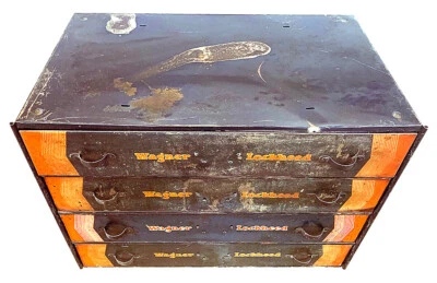 Gabinetes de cajones Wagner Lockheed raros alrededor de 1940 Foto 1 de 4