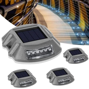 4 Packs 12led! Solar Driveway Lights LED Solar Dock Deck Pathway Step Lights - Picture 1 of 10