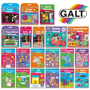 Galt Livres d'activités pour enfants - Autocollant à colorier écriture manuscrite chiffres alphabet - Photo 1/27