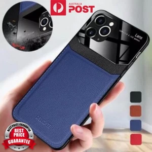 For iPhone 14 13 12 11 Pro max XR X Mini Protective Slim Leather Shockproof Case - Photo 1 sur 22