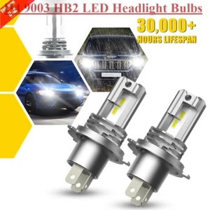 9003 H4 LED Headlight Bulbs Kit 100W 40000LM High Low Beam Super Bright White M4 - Foto 1 di 24