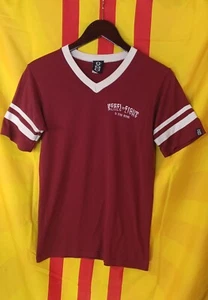 Vintage Rebel 8 V Neck Ringer Shirt Mike Giant RARE Skater Goth Punk 2000s🔥🔥🔥 - Picture 1 of 11