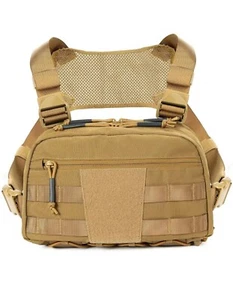 Paquete de pecho bolsa para hombres paquete táctico de pecho utilitario MOLLE bolsa de pecho plataforma con... - Imagen 1 de 6