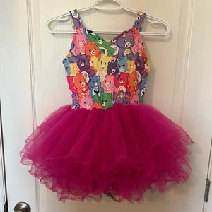 AriTutu's Care Bears Hot Pink Tulle Care Bears Sweetheart Neck Snap Crotch Sz 10 - Picture 1 of 7