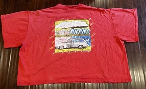 Vintage JIMMY’Z Rare Crop Top T-Shirt Woody USA Made OS Skate Surfer 80’s Neon - Picture 1 of 13