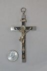 Vintage Crucifix with Skull and Crossbones and Crown of Thorns Pendant