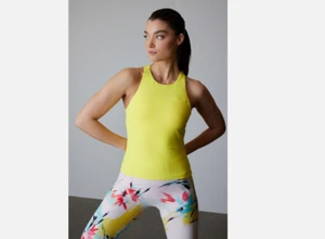 Josie Natori Women Solstice Meet & Greet Halter Tank Top Yellow Size S 1390 - Picture 1 of 2