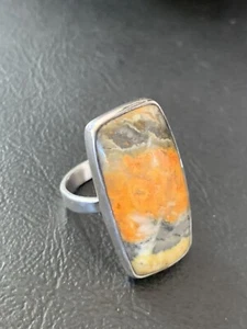 Anillo Navajo Abejorro Jaspe Plata de Ley Talla 7 11551 - Imagen 1 de 12