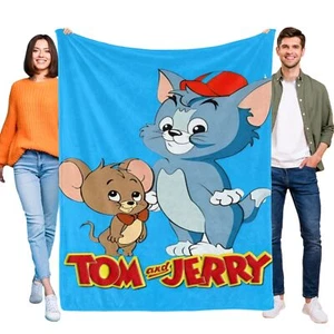 Tom e Jerry Coperta Cartoni Animati Lancio Morbida Flanella Coperta Regalo Compleanno per Bambini - Foto 1 di 16