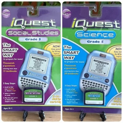 iQuest Grade 5 Social Studies and Science 2 Cartridges Only - New in Packaging - Image 1 of 4