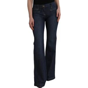 Pantalón de mezclilla PLEIN SUD JEANIUS azul oscuro algodón corte bota IT46/XL 400usd - Imagen 1 de 7