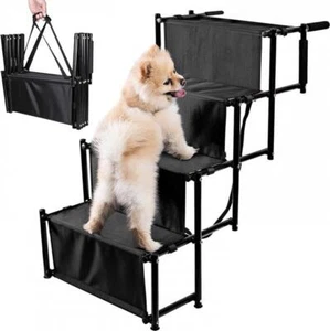 Zento Deals Scala Pieghevole per Cani da Auto - Qualità Premium Regolabile Metallo Nero - Foto 1 di 7