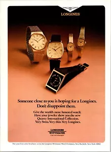 VINTAGE 1980 LONGINES WITTNAUER WATCHES PRINT AD - Picture 1 of 1