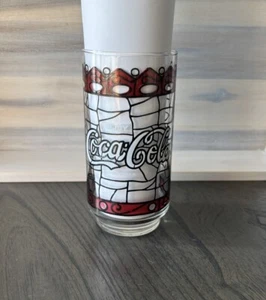 Vintage Coca-Cola Tiffany Style Stained Glass Drinking Glass - Picture 1 of 4