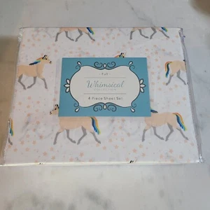 Elite Home Products Inc. Microfiber Unicorn Delight Sheet Set, Pink, Full - Picture 1 of 3