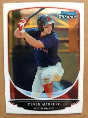 2013 Bowman Chrome Prospects Boston Red Sox Baseball Card #BCP120A Deven Marrero - Image 1 of 2