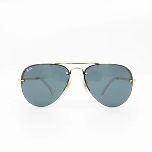 Ray-Ban RB3449 59mm Aviator Sunglasses Gray and Gold OS - Picture 1 of 12