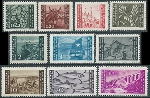 1945 JUGOSLAV OCCUPATION ISRIA AND SLOVEN COAST 10 MNH VALUES ** - UR44-8 - Picture 1 of 1