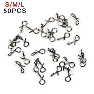 50 Pcs Fly Fishing Snap Hooks/Connectors Quick Change Tools For Flies Hook Lures - Foto 1 di 19