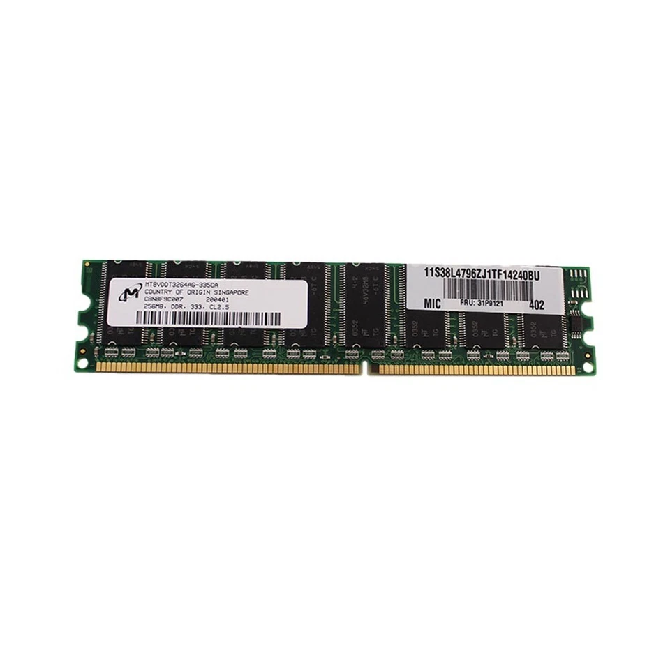 256MB DIMM DDR1 PC2700 333MHz (184 Pin) Memory - 31P9121 - Image 1 of 1