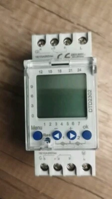 Horloge digitale programmable sur rail DIN - DTD2302 - Interrupteur horaire dig  - Photo 1/2