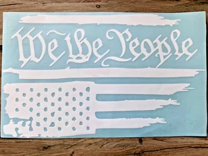 Calcomanía de libertad de bandera grande We The People - Imagen 1 de 2