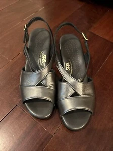 SAS Charcoal Sling Backs 7.5 N Comfort - Picture 1 of 5